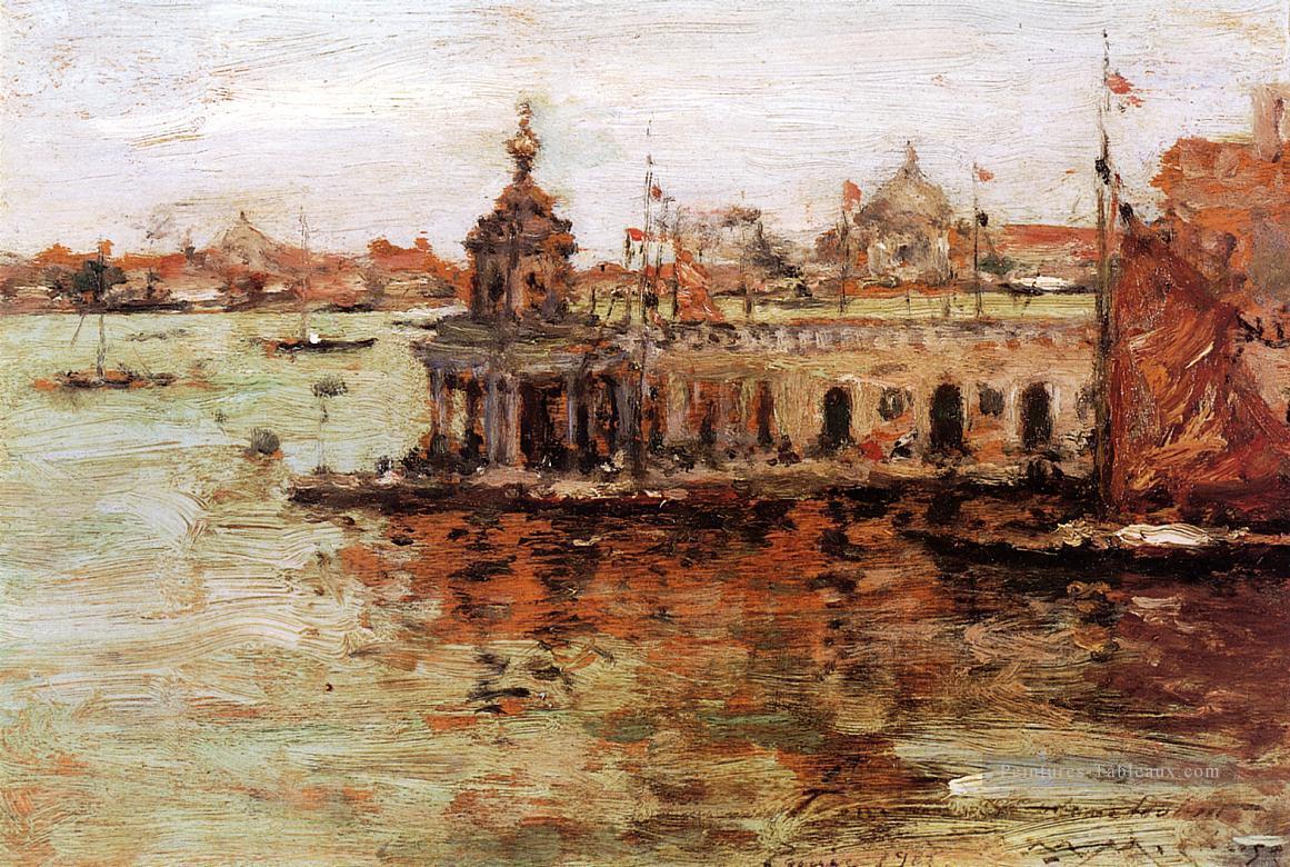 Vue de l’Arsenal de la marine impressionnisme William Merritt Chase Venise Peintures à l'huile